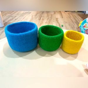 Lovevery nesting felt baskets- set of 3
